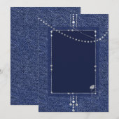 Uitnodiging van denim en diamanten (Voorkant / Achterkant)