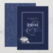 Uitnodiging van denim en diamanten (Voorkant / Achterkant)