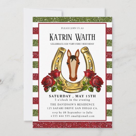 Uitnodiging van Derby Party (Voorkant)