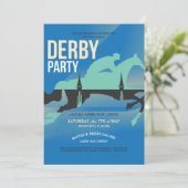 Uitnodiging van Derby Party (Staand voorkant)