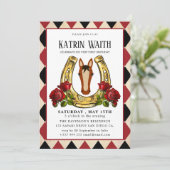 Uitnodiging van Derby Party (Staand voorkant)