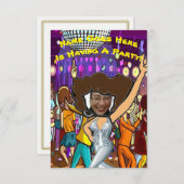 uitnodiging van Disco Party voor foto's (Voorkant / Achterkant)