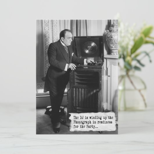  uitnodiging van DJ-partij (Staand voorkant)