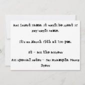 uitnodiging van DJ-partij (Achterkant)