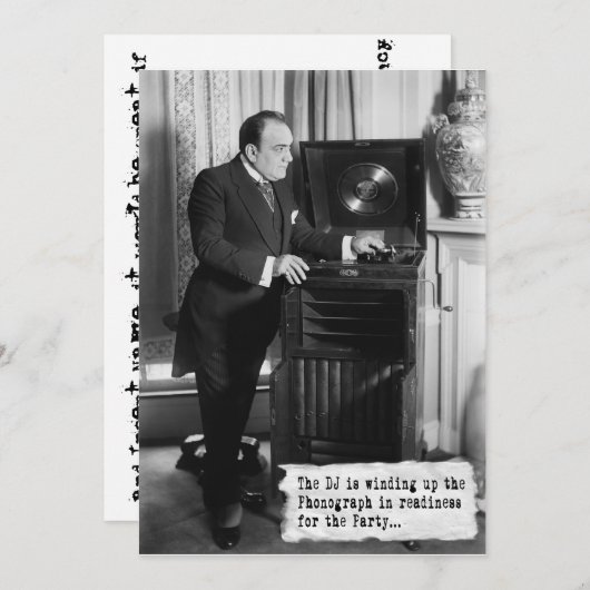 uitnodiging van DJ-partij (Voorkant / Achterkant)