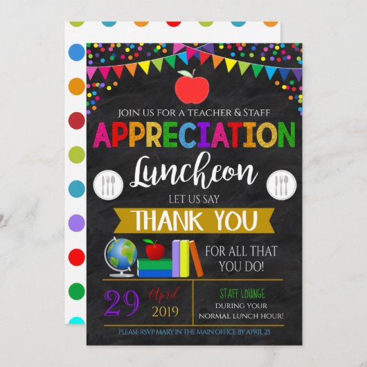 Uitnodiging van docenten (Voorkant / Achterkant)