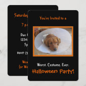 Uitnodiging van Dog Halloween Party (Voorkant / Achterkant)