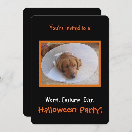Uitnodiging van Dog Halloween Party (Voorkant / Achterkant)