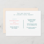 Uitnodiging van dubbele Baby showers rollen (Voorkant / Achterkant)