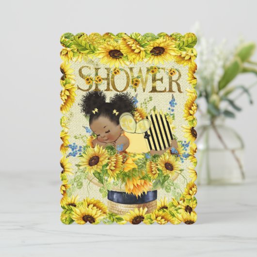 Uitnodiging van edele Baby showers (Staand voorkant)