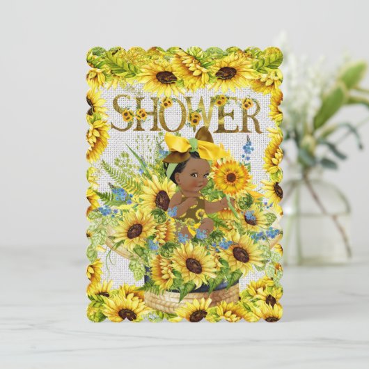 Uitnodiging van edele Baby showers (Staand voorkant)