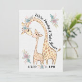 Uitnodiging van edele Baby showers (Staand voorkant)