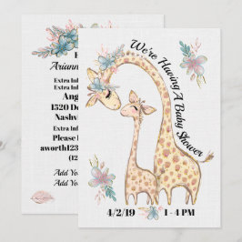 Uitnodiging van edele Baby showers