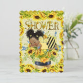 Uitnodiging van edele Baby showers (Staand voorkant)