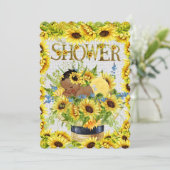 Uitnodiging van edele Baby showers (Staand voorkant)