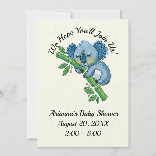 Uitnodiging van edele Baby showers (Voorkant)