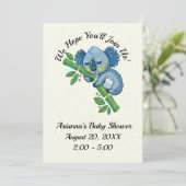 Uitnodiging van edele Baby showers (Staand voorkant)