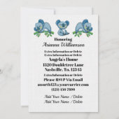 Uitnodiging van edele Baby showers (Achterkant)