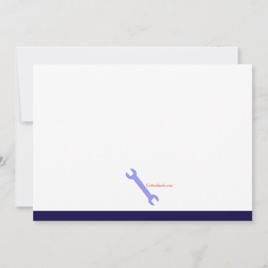 uitnodiging van een automonteur (Achterkant)