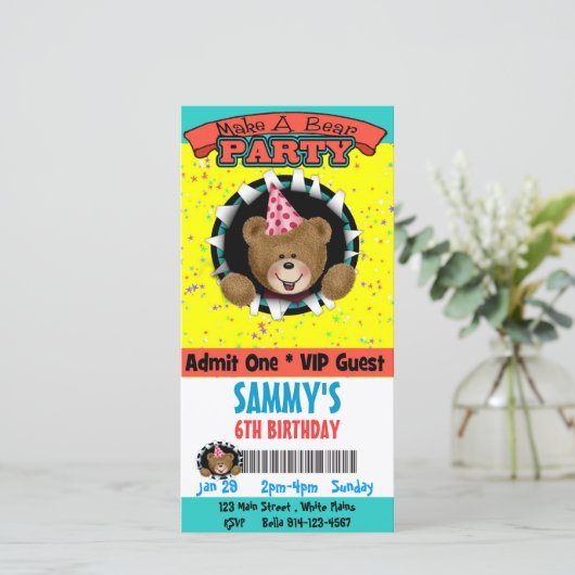 Uitnodiging van een Beer (Staand voorkant)