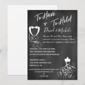 Uitnodiging van een Chalkboard-after-Wedding Party (Voorkant / Achterkant)