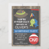 Uitnodiging van één dag om een visreis te maken (Voorkant)