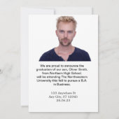 Uitnodiging van een gepersonaliseerde Graduation P (Achterkant)