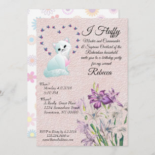 Uitnodiging van een Kat om een feestdag te houden