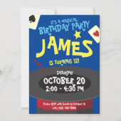 Uitnodiging van een Magic Birthday Party - Top Hat (Voorkant)