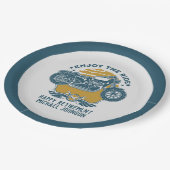 Uitnodiging van een motorfietspad papieren bordje (Gekanteld)