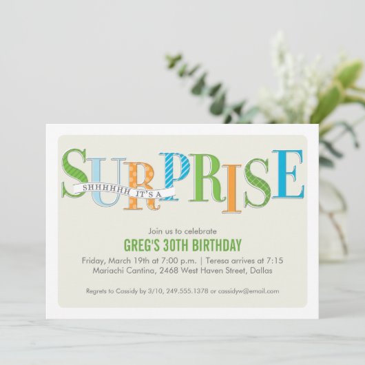 Uitnodiging van een partij in de schijnwerpers in (Staand voorkant)