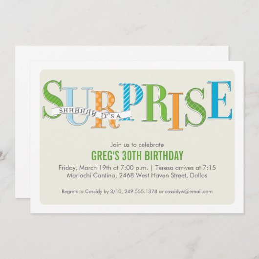 Uitnodiging van een partij in de schijnwerpers in (Voorkant / Achterkant)