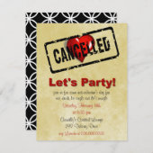 Uitnodiging van één partij tegen Valentijnsdag (Voorkant / Achterkant)