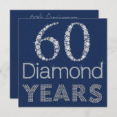 uitnodiging van een partij van 60e JUBILEUM (Voorkant / Achterkant)