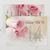 uitnodiging van een partij van de Jubileum voor 14 (Voorkant / Achterkant)