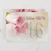 uitnodiging van een partij van de Jubileum voor 16 (Voorkant / Achterkant)