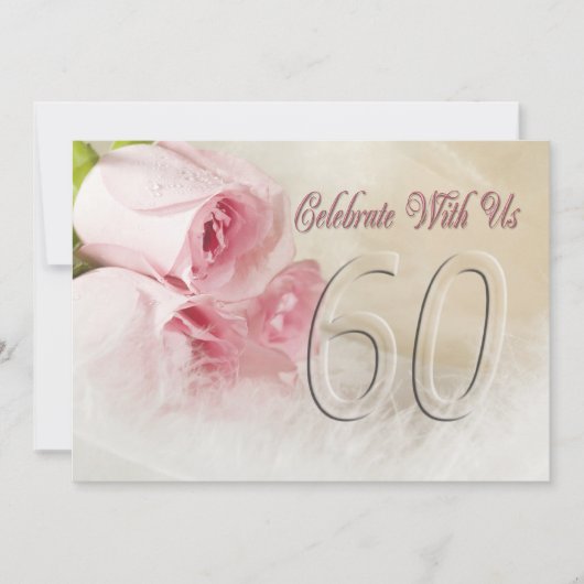 uitnodiging van een partij van de Jubileum voor 60 (Voorkant)