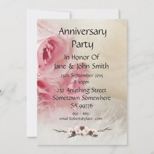 uitnodiging van een partij van de Jubileum voor 60 (Achterkant)