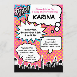 Uitnodiging van een superheld Baby shower