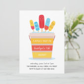 Uitnodiging van een verjaardagspartij van het Kind (Staand voorkant)