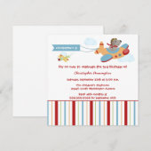 Uitnodiging van een vliegende hond-piloot op verja (Voorkant / Achterkant)