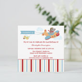 Uitnodiging van een vliegende hond-piloot op verja (Staand voorkant)