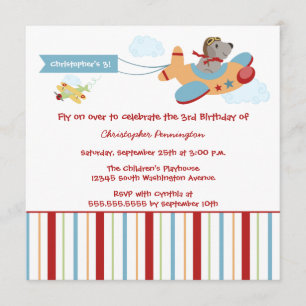 Uitnodiging van een vliegende hond-piloot op verja