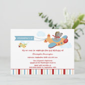 Uitnodiging van een vliegende hond-piloot op verja (Staand voorkant)