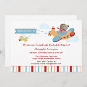 Uitnodiging van een vliegende hond-piloot op verja (Voorkant / Achterkant)