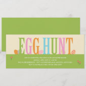 Uitnodiging van Egg Hunt Easter Party (Voorkant / Achterkant)