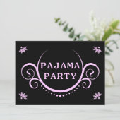uitnodiging van elegant pajama (Staand voorkant)