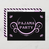 uitnodiging van elegant pajama (Voorkant / Achterkant)