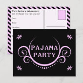 uitnodiging van elegant pajama briefkaart (Voorkant / Achterkant)