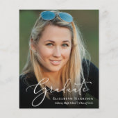 Uitnodiging van Elegant Photo Budget Graduparty (Voorkant)